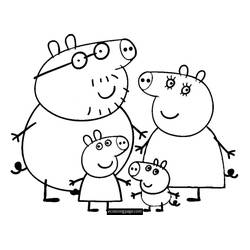 Peppa Pig - Desenhos para colorir gratuitos