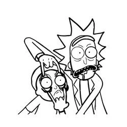 Imagem para colorir de Rick e Morty (Desenhos Animados e Séries Animadas) #208224, fácil de imprimir