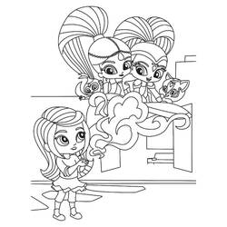 Shimmer e Shine - Desenhos para colorir gratuitos