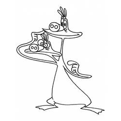 Desenho de Space Goofs personagem de cabeça achatada para colorir