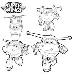 Super Wings - Desenhos para colorir gratuitos Super Wings - Desenhos para colorir gratuitos