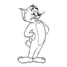 Desenho de Tom de pé com as mãos na cintura para colorir