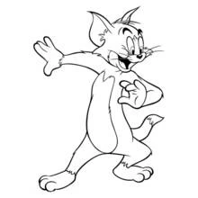 Desenho de Tom em pose divertida para colorir