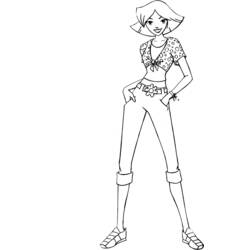 Desenho de Clover posando com confiança para colorir