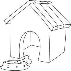 Casa de Cachorro - Desenhos para colorir gratuitos