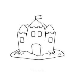 Castelo de Areia - Desenhos para colorir gratuitos