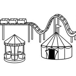 Parque de Diversões - Desenhos para colorir gratuitos