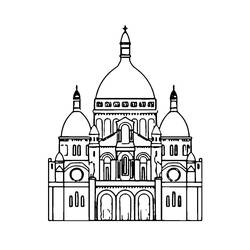 Sacré-Cœur Paris - Desenhos para colorir gratuitos