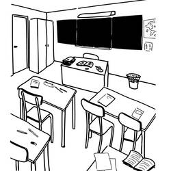 Sala de Aula - Desenhos para colorir gratuitos