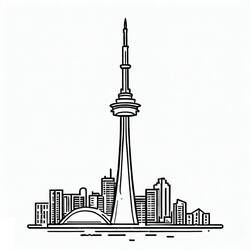 Torre CN - Desenhos para colorir gratuitos