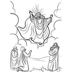 A Ascensão de Jesus - Desenhos para colorir gratuitos