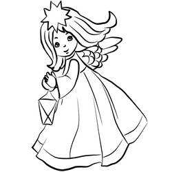 Anjo de Natal - Desenhos para colorir gratuitos