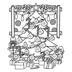 Árvore de Natal - Desenhos para colorir gratuitos