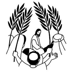 Domingo de Ramos - Desenhos para colorir gratuitos