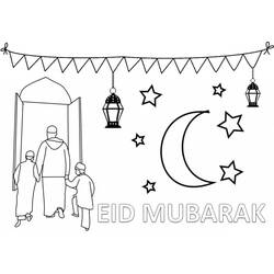 Eid Mubarak - Desenhos para colorir gratuitos