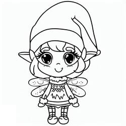 Elfo de Natal - Desenhos para colorir gratuitos