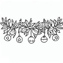 Guirlanda de Natal - Desenhos para colorir gratuitos