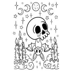 Morcego de Halloween - Desenhos para colorir gratuitos