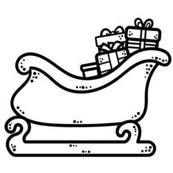 Trenó de Natal - Desenhos para colorir gratuitos