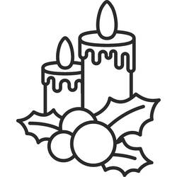 Vela de Natal - Desenhos para colorir gratuitos