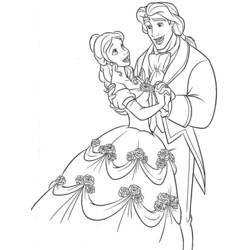 A Bela e a Fera - Desenhos para colorir gratuitos
