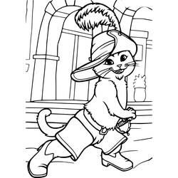 Gato de Botas - Desenhos para colorir gratuitos