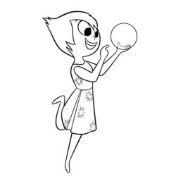 Desenho de Alegria segurando uma esfera de memória para colorir