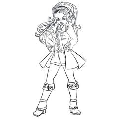Desenho de CJ Hook em pose confiante para colorir