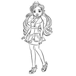 Desenho de Jane de Descendentes em traje elegante para colorir