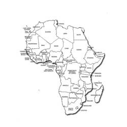 Mapa da África - Desenhos para colorir gratuitos Mapa da África - Desenhos para colorir gratuitos