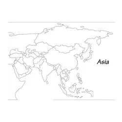 Desenho Mapa da Ásia #179899 para imprimir e colorir Desenho Mapa da Ásia #179899 para imprimir e colorir