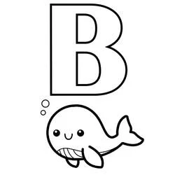Letra B - Desenhos para colorir gratuitos