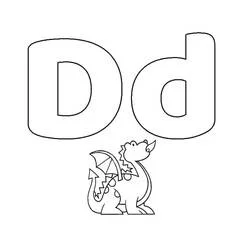 Letra D - Desenhos para colorir gratuitos
