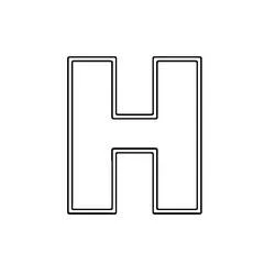 Letra H - Desenhos para colorir gratuitos Letra H - Desenhos para colorir gratuitos