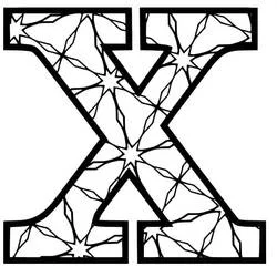 Letra X - Desenhos para colorir gratuitos Letra X - Desenhos para colorir gratuitos
