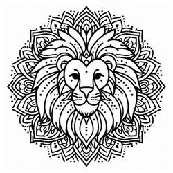 Mandalas Leão - Desenhos para colorir gratuitos Mandalas Leão - Desenhos para colorir gratuitos