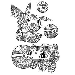 Desenho Mandalas Pokémon #174022 para imprimir e colorir