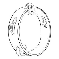 Pandeiro - Desenhos para colorir gratuitos