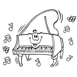 Piano - Desenhos para colorir gratuitos