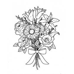 Buquê de Flores - Desenhos para colorir gratuitos