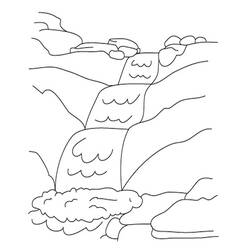 Cachoeira - Desenhos para colorir gratuitos