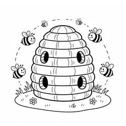 Colmeia - Desenhos para colorir gratuitos