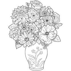 Dália - Desenhos para colorir gratuitos