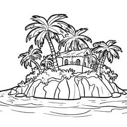 Ilha - Desenhos para colorir gratuitos