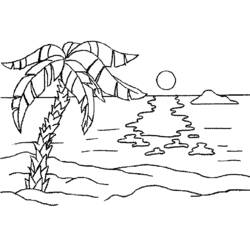 Praia - Desenhos para colorir gratuitos