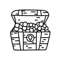Baú do Tesouro - Desenhos para colorir gratuitos