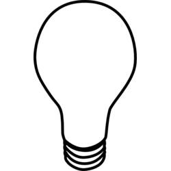 Desenho de Lâmpada de formato clássico para colorir