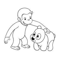Curious George - Desenhos para colorir gratuitos