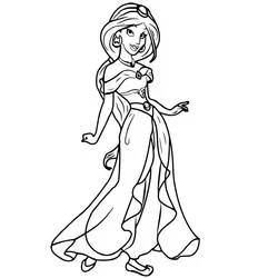 Jasmine - Desenhos para colorir gratuitos