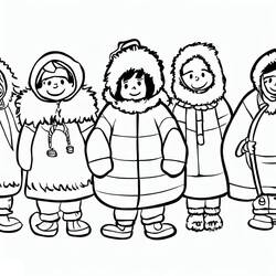 Esquimó - Desenhos para colorir gratuitos